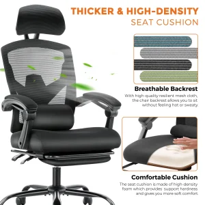 Ergonomic Reclining Gaming Office Chair - Thumbnail Image 3
