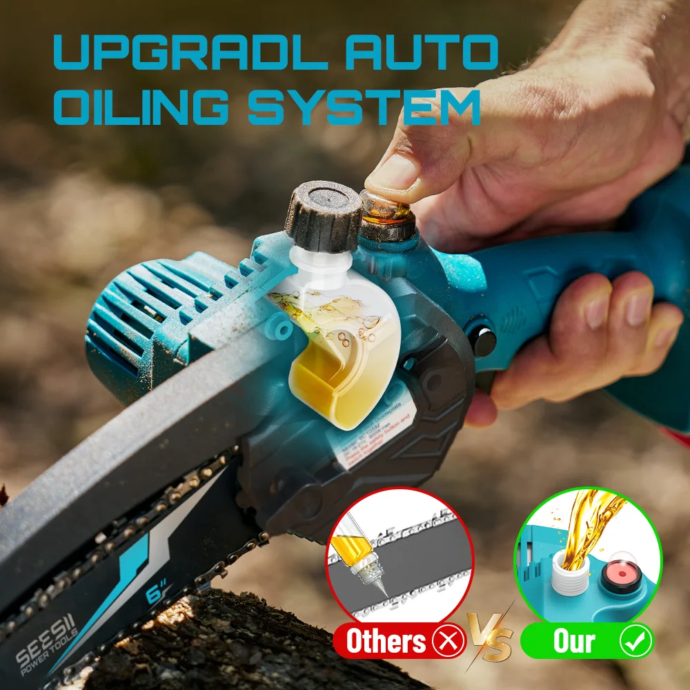 SEESII 6'' Cordless Mini Chainsaw - Image 4