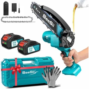 SEESII 6'' Cordless Mini Chainsaw - Thumbnail Image 9
