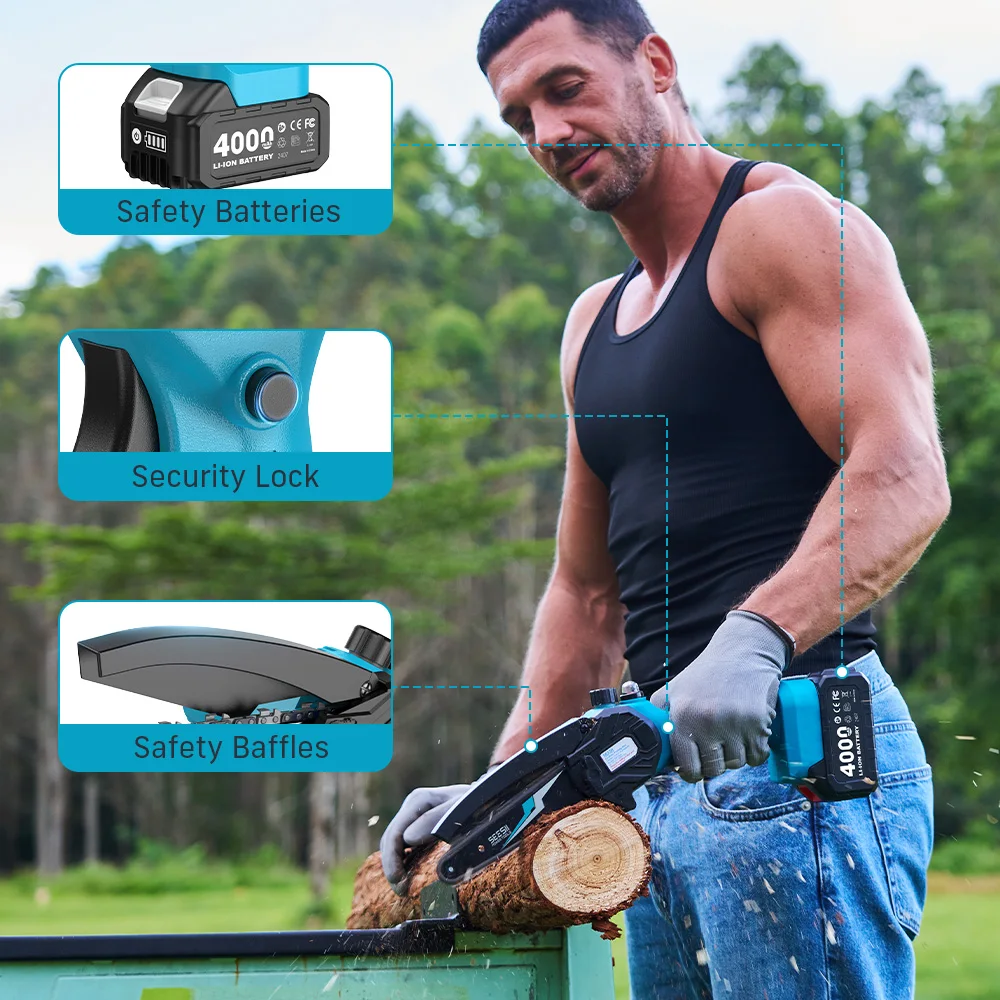 SEESII 6'' Cordless Mini Chainsaw - Image 6