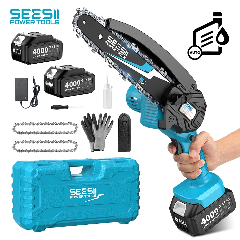 SEESII 6'' Cordless Mini Chainsaw - Image 1