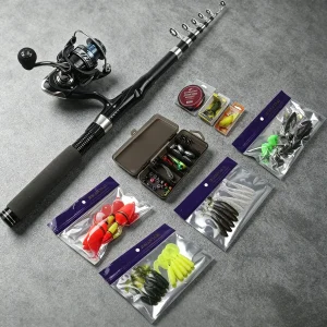 86-Piece Telescopic Fishing Rod & Reel Combo Kit - Thumbnail Image 5