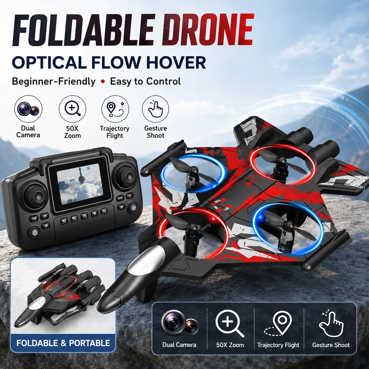 RC Fighter Jet Drone Aerial Photography - Image 1