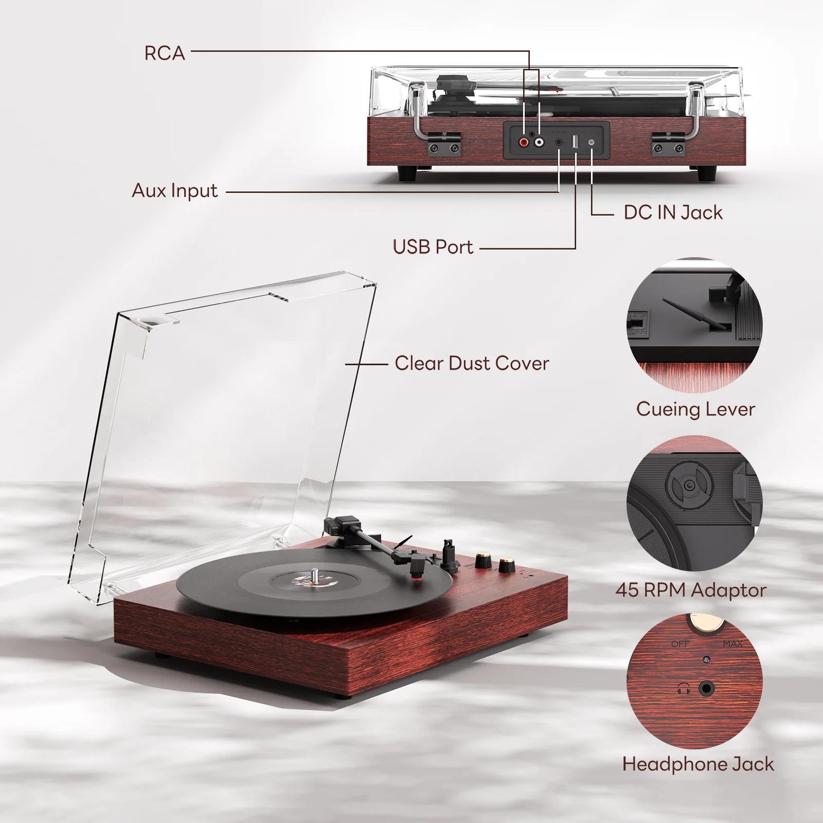 Bluetooth Vintage Audio Turntables - Image 7
