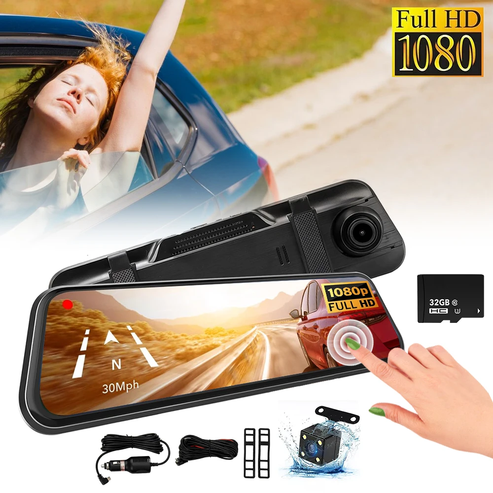 1080P Full HD Rearview Mirror Dash Cam - Image 5