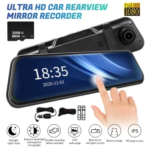 1080P Full HD Rearview Mirror Dash Cam