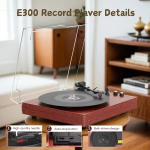 Bluetooth Vintage Audio Turntables - Thumbnail Image 2
