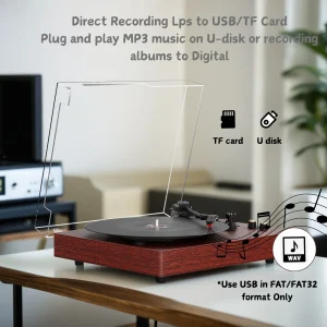 Bluetooth Vintage Audio Turntables - Thumbnail Image 3