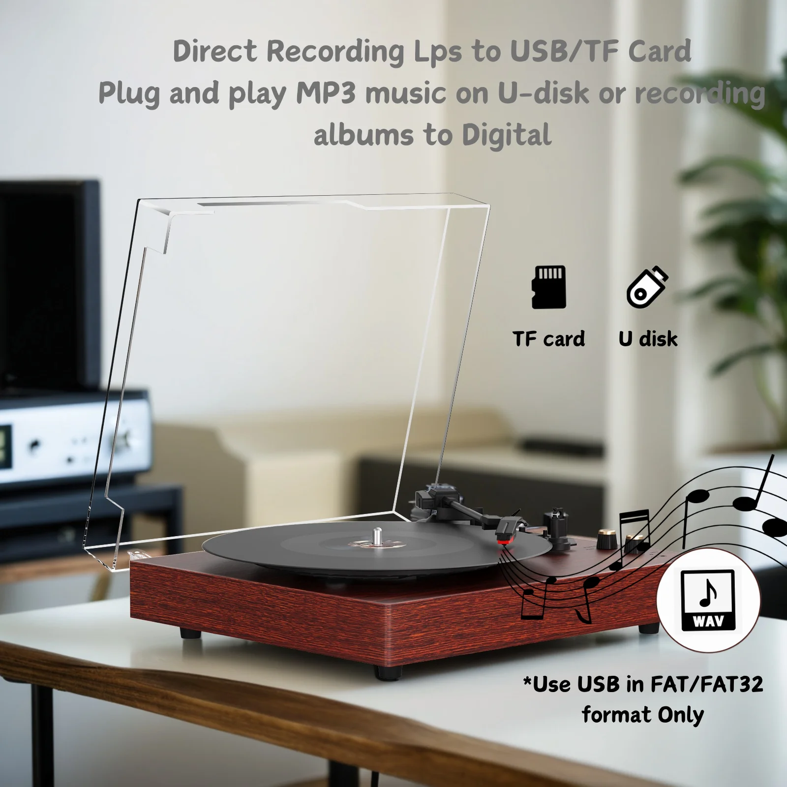 Bluetooth Vintage Audio Turntables - Image 3