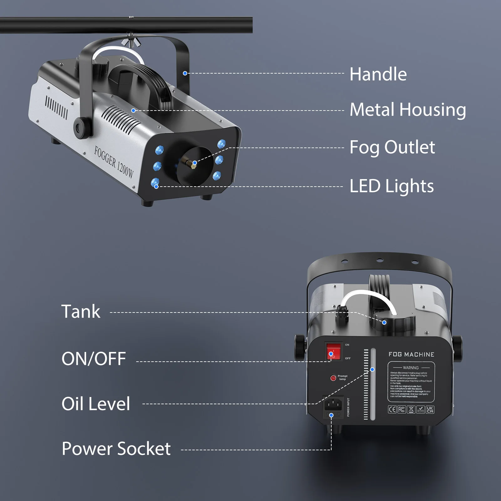 1200W Smoke Machine & Lighting - Image 6